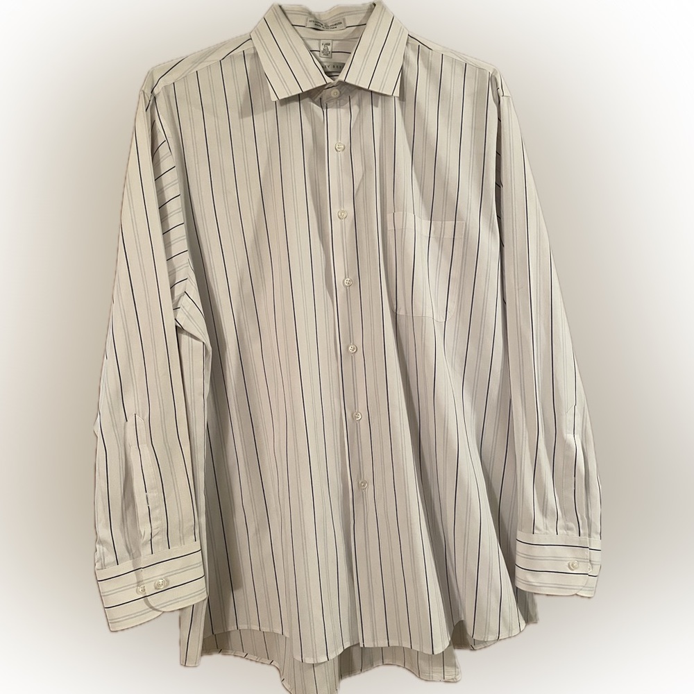 Men’s Geoffrey Beene X-Large blue striped dress shirt